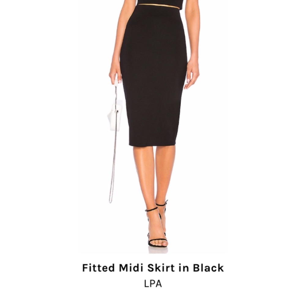 LPA black pencil skirt from Revolve
